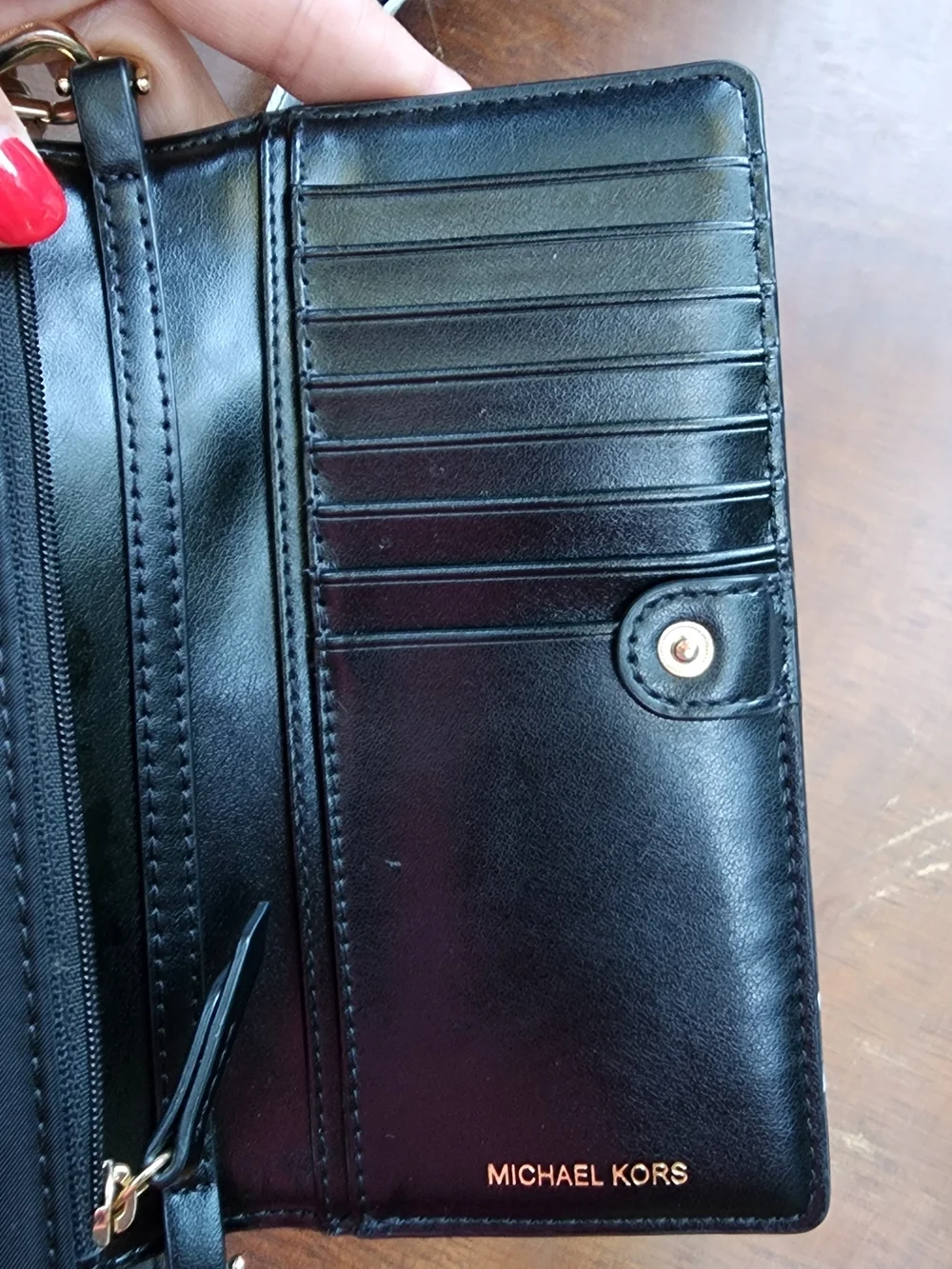 Michael Kors Jet Set Nylon Smartphone Crossbody Bag Black Logo Strap